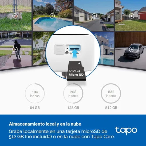 Miniatura 7 de Cámara de seguridad exterior inalámbrica Tapo, 1080P, hasta 180 días de batería, detección gratuita de personas, visión nocturna a color, Blanco