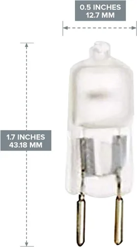 Miniatura 3 de Paquete de 10 lentes esmeriladas regulables T4 Q35/G5.3FR/120V G5.3 JCD 35 W 35 W 120 voltios halógena calentador de aceite calentador de aceite
