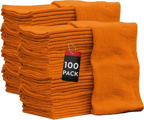 Miniatura 7 de Nabob Wipers - Juego de 100 toallas para taller de mecánica automotriz, trapos a granel 100 % algodón, trapos de tienda de grado comercial
