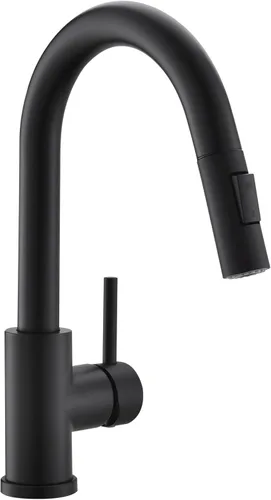 Cenosa Moderno grifo de fregadero de barra para fregadero de cocina, manija única con rociador extraíble, grifo de fregadero de preparación fría y 4