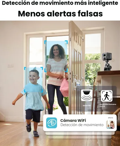 Miniatura 5 de VIDCASTIVE Mini cámara oculta 4K de doble banda 2.4/5GHz WiFi cámara de seguridad interior con detección humana AI, visión nocturna, almacenamiento