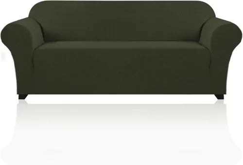 Miniatura 17 de PrinceDeco Funda elástica para sofá de 3 cojines, protector de muebles con parte inferior elástica antideslizante, apta para perros