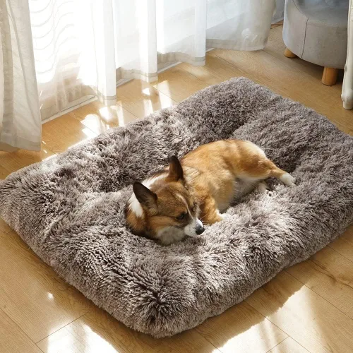Miniatura 3 de Cama para Perros Almohadilla de Jaula Cojín de Felpa Suave Cama de Jaula para Perros Medianos y Gatos Lavable Antideslizante Alfombrillas de Jaula