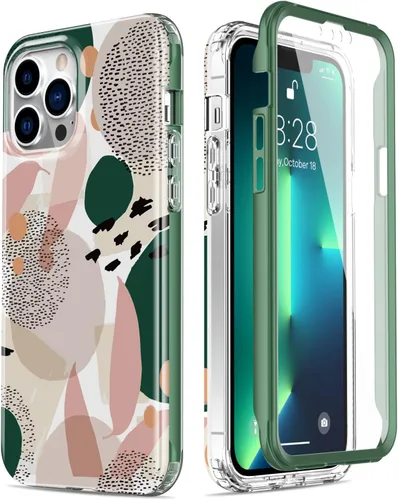 Miniatura 30 de Esdot Funda protectora para iPhone 13 Mini con protector de pantalla integrado, protección de grado militar con diseños de moda para mujeres