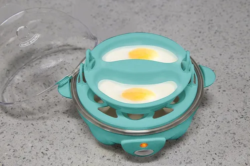 Miniatura 4 de Elite Gourmet Hervidor de huevo fácil Verde azulado