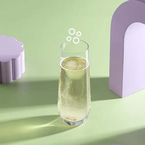 Miniatura 7 de JoyJolt Milo Copas de Champán Sin Tallo Juego de 8 Copas de Cristal. Flauta de Vino Prosecco de 9.5oz, Copas de Mimosa, Juego de Copas de Cóctel