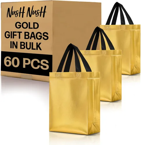 Miniatura 33 de Nush Nush - Bolsas de regalo reutilizables azul aguamarina a granel (azul aguamarina - Tamaño mediano - Juego de 30)