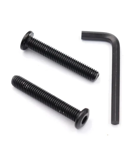 Miniatura 14 de 20pcs M6 x 0.591 in Remache Negro Avellanado Socket Cap Allen Tornillos Remache Tornillos Muebles Conexión 304 Acero Inoxidable