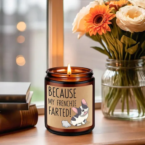Miniatura 7 de Velas LEADO, regalos de bulldog francés para mujeres, hombres - divertidos regalos de bulldog para dueños de bulldog francés, papá de bulldog, mamá