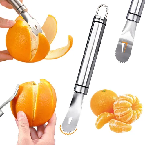 Miniatura 8 de Naranja Citrus Peelers 304 Cortador de Acero Inoxidable Cortador Peeler Removedor Abridor Fruta Herramientas Gadget Cocina