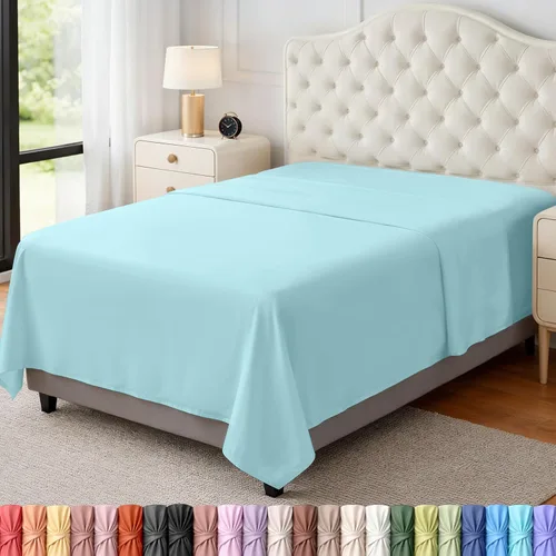 Miniatura 32 de Utopia Bedding Sábanas Planas - Paquete de 6 - Tela de Microfibra Cepillada Suave - Sábana Superior Resistente al Encogimiento y Decoloración - Gris
