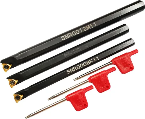 Miniatura 6 de SNR0013M16 Torno CNC Roscado interno Barra de mandrinar titular de la herramienta de torneado con 10 unids 16IR AG60 Carburo inserto de torneado