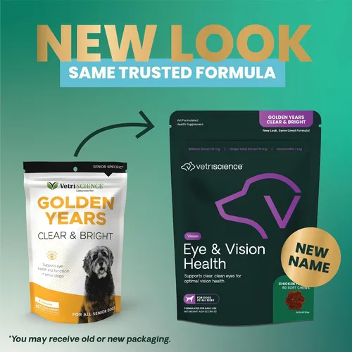 Miniatura 2 de VetriScience Eye & Vision - Masticables para la salud para perros, astaxantina y extracto de arándano, vitaminas y antioxidantes para los ojos