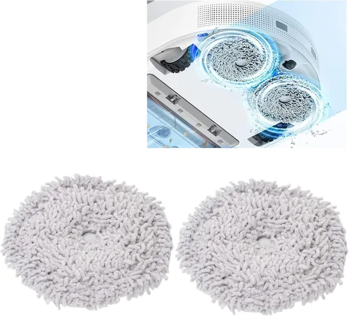 Miniatura 4 de TOPINCN 2 almohadillas para fregona para aspiradora, accesorio de fregona eléctrica, paño para trapeador Dreame W10 W10 PRO repuesto para fregona