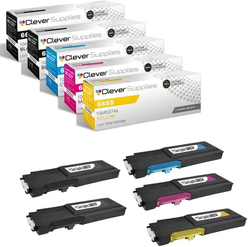 Miniatura 315 de CS compatible Xerox Phaser 6510/WorkCentre 6515 (106r03480) 2 cartuchos de tóner negro para Phaser 6510, WorkCentre 6515 2 negro