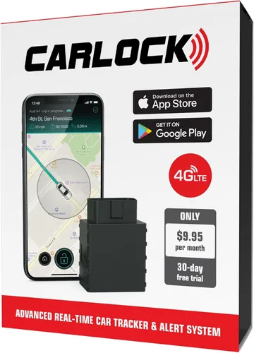 Carlock – Ratreador de carro a tiempo real y sistema de alerta. Viene con dispositivo y App para teléfono. Rastrea fácilmente tu automóvil en tiempo