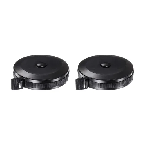 HARFINGTON 2 cintas métricas redondas retráctiles de 4.9 ft/60 pulgadas, tamaño de bolsillo para medidas de cuerpo, tela, costura y manualidades,