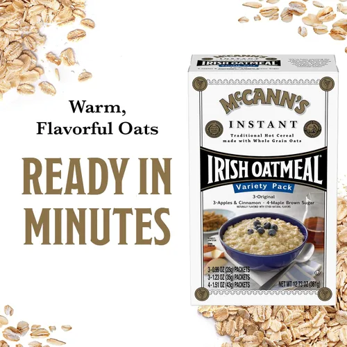 Miniatura 5 de McCann's Avena instantánea irlandesa, paquete de variedad de tres sabores, 10 paquetes