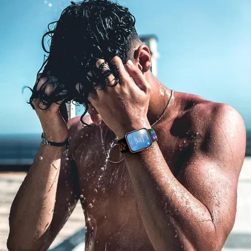 Miniatura 5 de Correa deportiva compatible con Apple Watch 42mm 44mm 45mm 46mm 49mm 38mm 40mm 41mm para mujeres y hombres, correa de repuesto transpirable de Negro