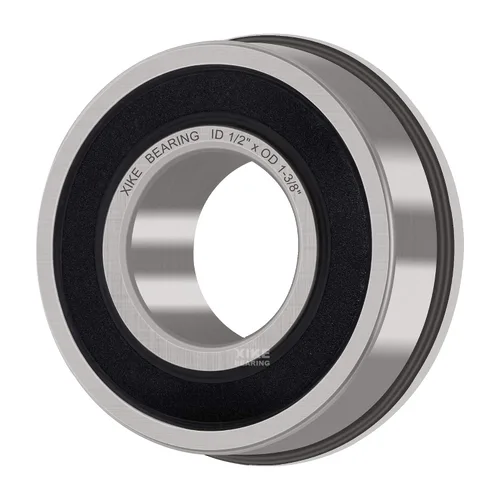 Miniatura 5 de XiKe Paquete de 4 rodamientos de bolas con brida de 1/2 "x 1-3/8" x 1/2 pulgadas. Apto para cortacésped, carretillas, carros y buje de rueda