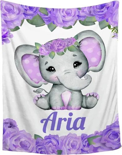 Miniatura 36 de Manta personalizada con nombre, manta personalizada para bebé, regalos conmemorativos para envolver cumpleaños de niños pequeños, mariposa