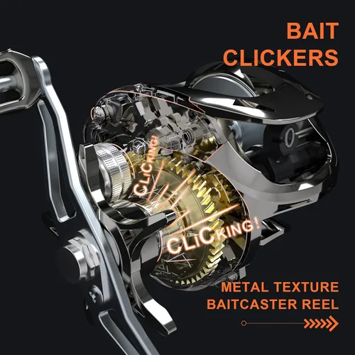 Miniatura 4 de HAUT TON Matel Master Advanced Version Baitcaster reels,6.2:1Gear Ratio,5+1Ball Bearing,Bait clickers,12Lb Drag System Fishing Reels,for