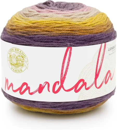 Miniatura 34 de Lion Brand Yarn Mandala - Hilo multicolor para ganchillo,tejido y manualidades, color Liger, 1770 pies, paquete de 1 unidad