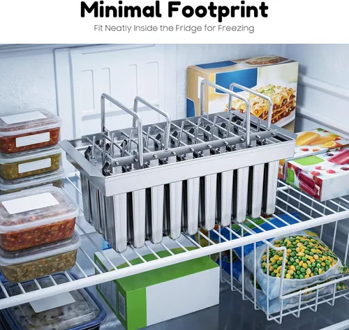 Miniatura 5 de Juego de moldes para hacer paletas, 20/30 piezas, kit de moldes de paletas de hielo de acero inoxidable, soporte para palitos de helado de paletas