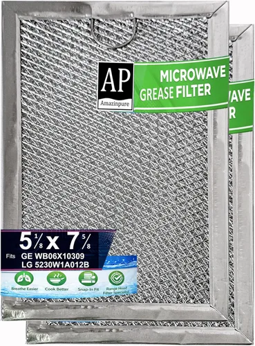 Paquete de 2 filtros de grasa para microondas 5230W1A012C wb06x10309 compatibles con GE WB06X10359 WB06X10654 LG 5230W1A012A 5230W1A012B 5230W1A01B