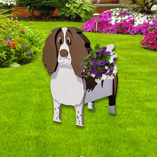 Miniatura 83 de Maceta de Perro English Springer Spaniel, Macetas de Plantas, Bonita Maceta de Jardín para Perros, Macetas de Perro Regalos de Cumpleaños