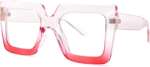 Miniatura 12 de Pro Acme Gafas de bloqueo de luz azul, marcos cuadrados grandes, anteojos falsos para mujer