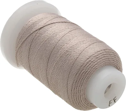 Miniatura 20 de The Beadsmith Cordón de seda pura – Castaño, tamaño E (0.325 mm/0.0128"), 200 yardas (600 pies), carrete de 1/2 onza