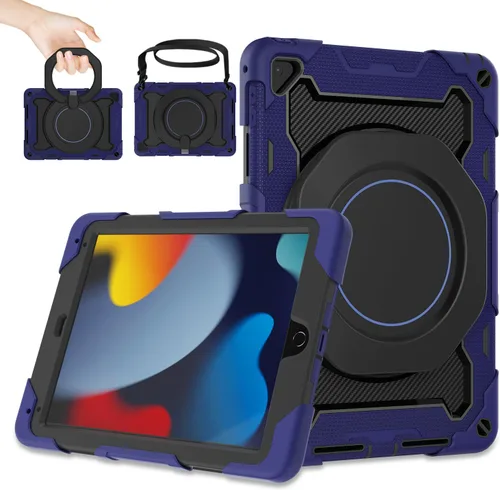 Miniatura 15 de ROISKIN Funda para iPad de 6ª y 5ª generación de 9.7 pulgadas, Pro 9.7, Air 2 con soporte giratorio 360 y correa de mano