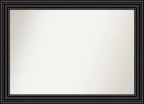 Miniatura 566 de Amanti Art Espejo personalizado, espejo de baño negro puente, espejo de pared o espejo de tocador de baño sobre el fregadero (26 x 26 pulgadas)
