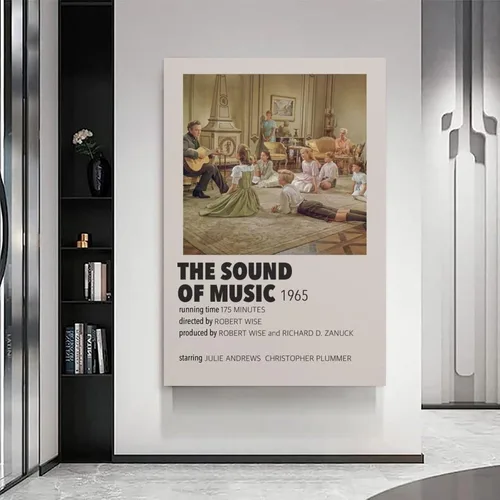 Miniatura 6 de CLBCIHWFN The Film Sound of Music - Pósteres artísticos musicales de cine retro para habitación, estética y arte de pared, póster de decoración
