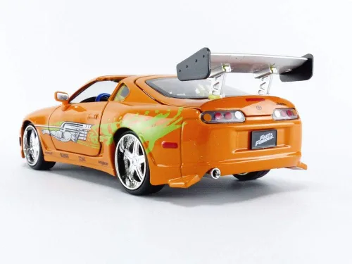 Miniatura 4 de Jada Fast & Furious Toyota Supra 1995 de Brian Modelo de fundición a presión – Escala 1:24 Auto de fundición a presión duradero – Incluye figura