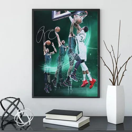 Miniatura 37 de Póster firmado de la superestrella de baloncesto Victor Wembanyama para niños, para la habitación de los fanáticos, decoración de pared, pósteres