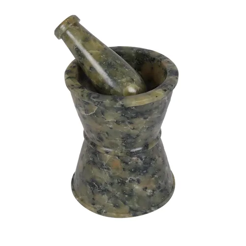 Miniatura 24 de Mortero y Mano de Mortero, Hecho de Piedra Dura Pulida de Servicio Pesado, Molinillo de Piedra Natural para Especias, Pastas, Hierbas, Condimentos