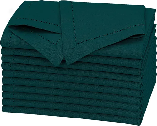 Miniatura 33 de Ruvanti Juego de 12 servilletas de lino de 18 x 18 pulgadas, servilletas de mezcla de lino de algodón, lavables, suaves y reutilizables, para bodas