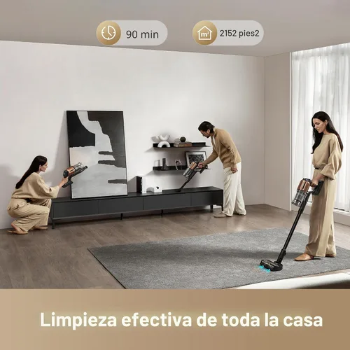 Miniatura 6 de DREAME Aspiradora inalámbrica Z20, aspiradora inteligente con potente succión de 250 AW, hasta 90 minutos de tiempo de funcionamiento, versátil
