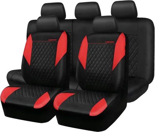 Miniatura 12 de CAR PASS Fundas de Asiento de Cuero Púrpura, Funda de Asiento de Coche Bonita con Esponja Compuesta de 5mm en el Interior, Compatible con Bolsa