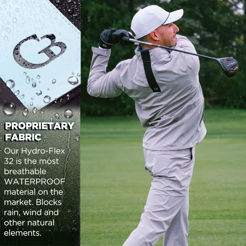 Miniatura 2 de Long Sleeve Golf Rain Jacket - Three Layer Long Sleeve Golf Jackets for Men, Lightweight and Breathable