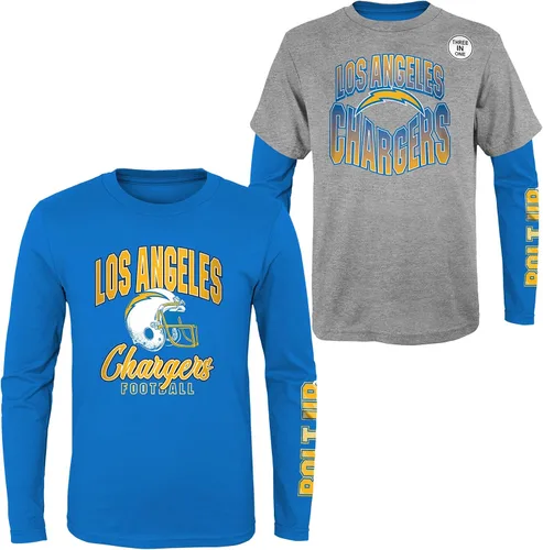 Miniatura 27 de NFL Conjunto de 3 Camisetas y Camisas de Manga Larga para Niños y Jóvenes 8-20, Colores del Equipo del Día del Juego