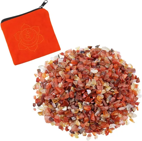 Miniatura 7 de Rockcloud Piedras trituradas pequeñas de 0.5 libras con bolsa de chakras, cristal de reiki curativo, decoración del hogar, aventurina verde Verde