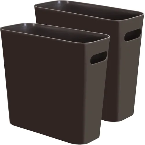 Youngever Cubo de basura delgado de 1.5 galones, contenedor de basura de plástico, pequeño con asas para oficina en casa, sala de estar, sala de