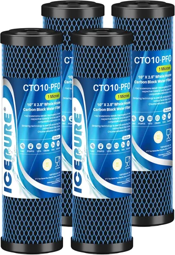Miniatura 15 de ICEPURE 1 Micron 10" x 2.5" Whole House PFOA/PFOS Carbon Water Filter Cartridge Replacement for DuPont WFPFC8002, WFPFC9001, SCWH-5, WHCF-WHWC