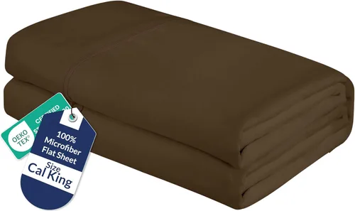 Miniatura 56 de Royale Linens Sábana Plana King – Sábanas Planas de Microfibra Cepillada Ultra Suave 1800 Solamente – Sin Arrugas y Resistente a las Manchas – Gris