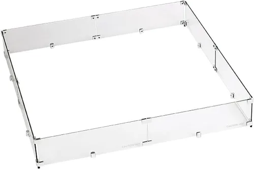 Miniatura 15 de American Fireglass Protector de llama de vidrio templado para sartenes rectangulares de 18 x 6 pulgadas Protector contra viento para exteriores