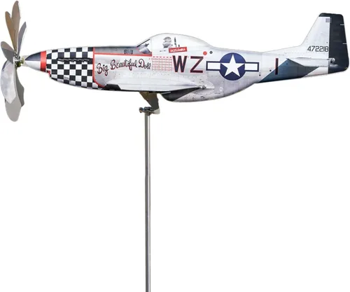 Miniatura 2 de Veleta de Avión Giratoria de ABDOLL - Nueva Veleta de Avión de Metal 2024, Veleta de Avión Hecha a Mano, Molinillo de Viento, Decoración de Veletas