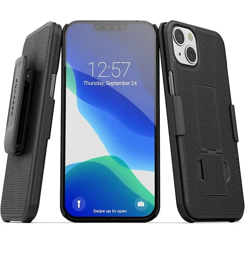 Miniatura 18 de Encased Funda para cinturón iPhone 11 con clip (Serie DuraClip) Funda ultradelgada con funda (Negro)